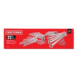 CRAFTSMAN 12 Point Metric and SAE Combination Wrench Set 32 pc