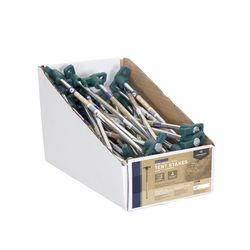 Stansport Silver Tent Stakes .75 in. H X 1.5 in. W X 10 in. L 50 pk