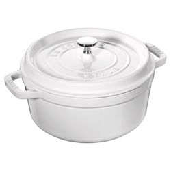 Staub Cast Iron Dutch Oven 9.45 in. 4 qt White