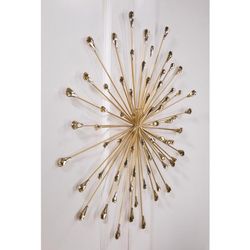 Tripar 28 in. H X 28 in. L Gold Metal Wall Art