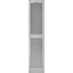 Builders Edge 67 in. H X 14.5 in. W Paintable Louvered Vinyl Shutter 2 pk