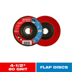 Diablo Steel Demon 4-1/2 in. D X 7/8 in. Zirconia Flap Disc 80 Grit 1 pk