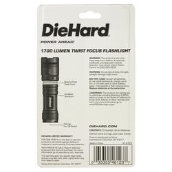 Dorcy DieHard 2000 lm Gray LED Flashlight AA Battery