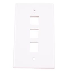 Monster Just Hook It Up White 3 gang Plastic Keystone Wall Plate 1 pk