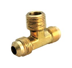 JMF Company 1/4 in. Flare X 1/4 in. D Flare Brass Reducing Tee