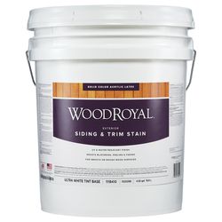 Ace Wood Royal Solid Tintable Flat Tint Base Ultra White Base Acrylic Siding and Trim Stain 5 gal