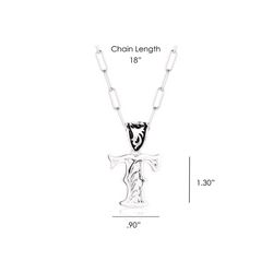 Montana Silversmiths Unisex Western Initial T Black/Silver Necklace