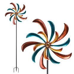 Alpine Assorted Metal 64 in. H Garden Stake Spinner