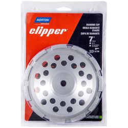 Norton Clipper 7 in. D X 5/8-11 in. X 0.21 in. thick Classic Cup Wheel 1 pk