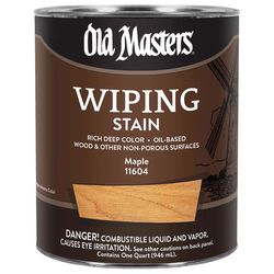 Old Masters Semi-Transparent Maple Oil-Based Wiping Stain 1 qt