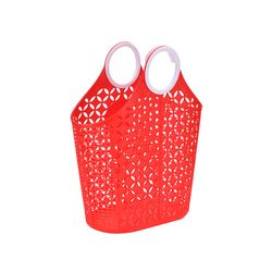 Fox Run 6 in. L X 14 in. W X 18 in. H Red Basket with Handles