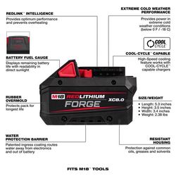 Milwaukee M18 REDLITHIUM FORGE 8 Ah Lithium-Ion XC8.0 Battery Pack 1 pc
