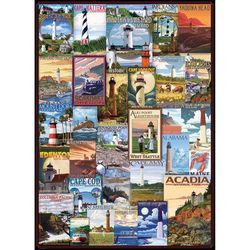 Eurographics Lighthouses Vintage Posters Jigsaw Puzzles Multicolored 1000 pc