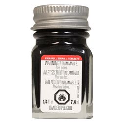 Testors Semi-Gloss Black Enamel Paint 0.25 oz