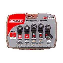Diablo Starlock Bi-Metal Round Oscillating Blade Set General Purpose Cuts 5 pc
