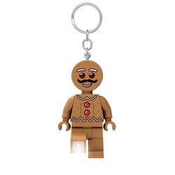 LEGO Minifigures Plastic Brown Gingerbread Man Keychain w/LED Light