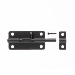 Ace 4 in. L Black Steel Barrel Bolt 1 pk