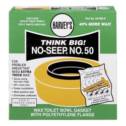 Harvey's Toilet Bowl Gasket with Wax & Flange Polyethylene