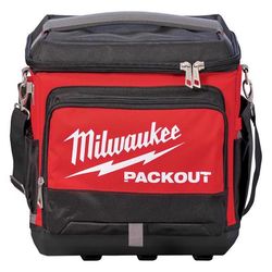 Milwaukee Packout Ballistic Nylon Jobsite Cooler Utility Bag 6 pocket Black/Red 1 pc
