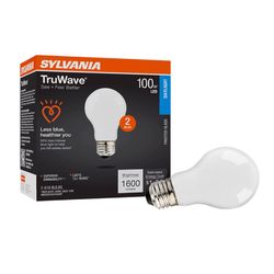 Sylvania TruWave A19 E26 (Medium) LED Bulb Daylight 100 Watt Equivalence 2 pk