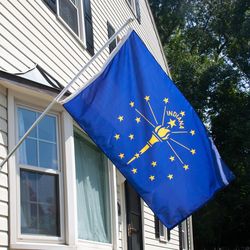 Valley Forge Indiana State Flag 0 in. H X 3 ft. W X 5 ft. L