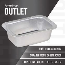 Amerimax 1.5 in. H X 4.75 in. W X 3.25 in. L Metallic Aluminum K Outlet