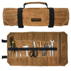 Readywares Waxed Canvas Tool Roll Pouch 19 pocket Tan 1 pc