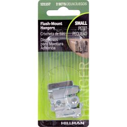 HILLMAN Zinc Silver Flush-Mount Picture Hanger 2 pk