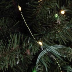 Holiday Bright Lights 1-2 Tree 7-1/2 ft. Slim LED 1582 ct Easton Spruce Cascading Color Changing Chr