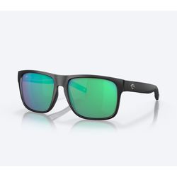 Costa Spearo XL Sunglasses Men's Matte Black Frame Green Mirror 580G Lens Polarized