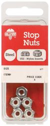 HILLMAN 10 in. Zinc-Plated Steel USS Nylon Lock Nut 1 pk