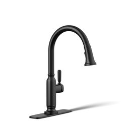 Kohler Ackley One Handle Matte Black Pull-Down Kitchen Faucet