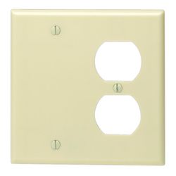 Leviton Ivory 2 gang Thermoplastic Blank Wall Plate 1 pk