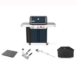 Weber Genesis SA-E-330 LP Grill Bundle: Grill, Cover, Stone, Rotisserie, Tools