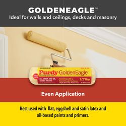 Purdy GoldenEagle Polyester 9 in. W X 3/4 in. Regular Paint Roller Cover 1 pk
