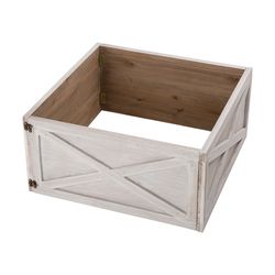 Glitzhome White Tree Collar 10 in.