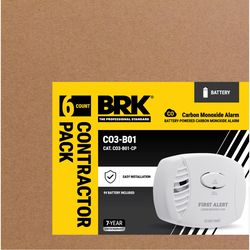BRK Battery-Powered Electrochemical Carbon Monoxide Detector