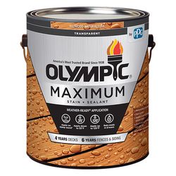Olympic Maximum Transparent Redwood Natural Tone Oil-Based Acrylic/Oil Stain and Sealer 1 gal