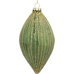 Good Tidings Green/Gold Assorted Ornaments 6 in.