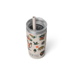YETI Rambler Jr. 10 oz Cape Summer Camp BPA Free Kids Cups with Silicone Straw