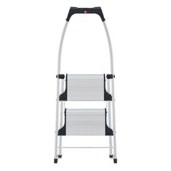 Hailo 50 in. H X 20.5 in. W X 5.9 in. D 330 lb. cap. 2 step Aluminum Folding Step Stool