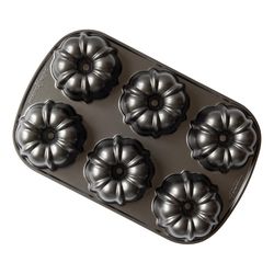 Nordic Ware Classic Bundtlette 9 in. W X 14 in. L Bundt Pan Graphite