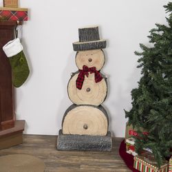 Alpine Snowman 25 in. Porch Decor