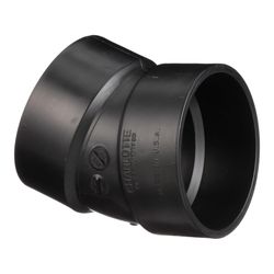 Charlotte Pipe 4 in. Hub X 4 in. D Hub ABS 22-1/2 Degree Elbow