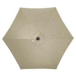 Living Accents Solar LED 9 ft. Tiltable Taupe Market Umbrella