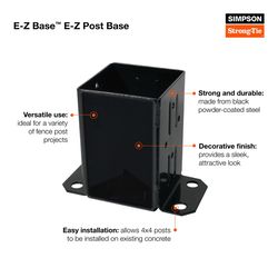 Simpson Strong-Tie 5.6 in. H X 3.83 in. W 12 Ga. Steel Ez Base