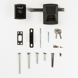 National Hardware SmartKey 3.35 in. L Black Metal Gate Lock 1 pk