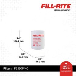 Fill-Rite Nickel Plated Particulate Spin-On Filter 25 gpm