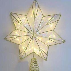 Celebrations LED Warm White Star Tree Topper 12 in.