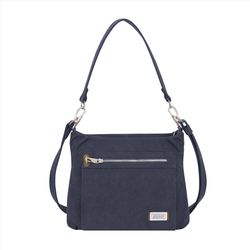 Travelon Blue Anti-Theft Heritage Hobo Tote Bag 12 in. H X 10.5 in. W